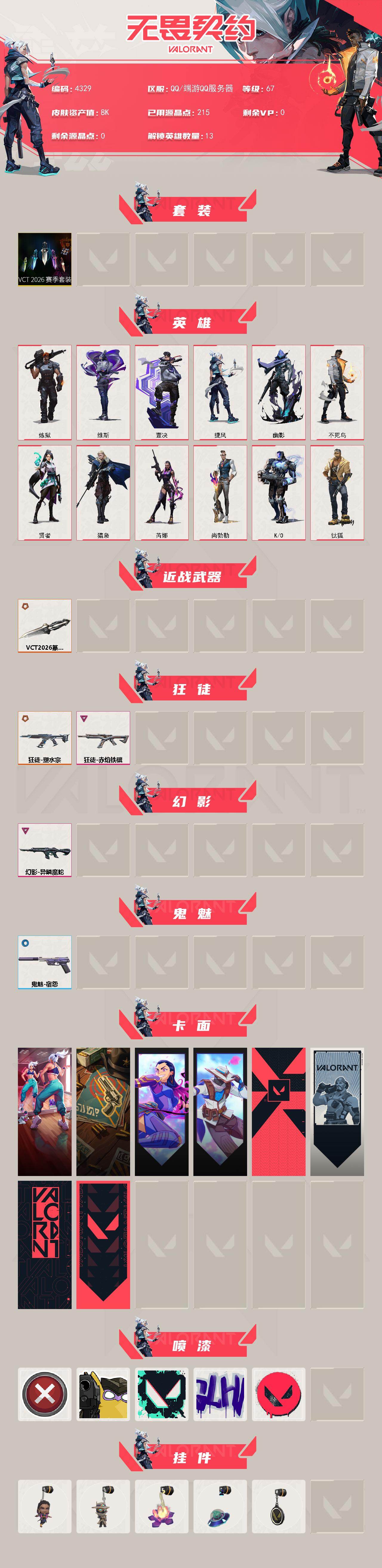 WWQXL428231无畏契约账号详情图2