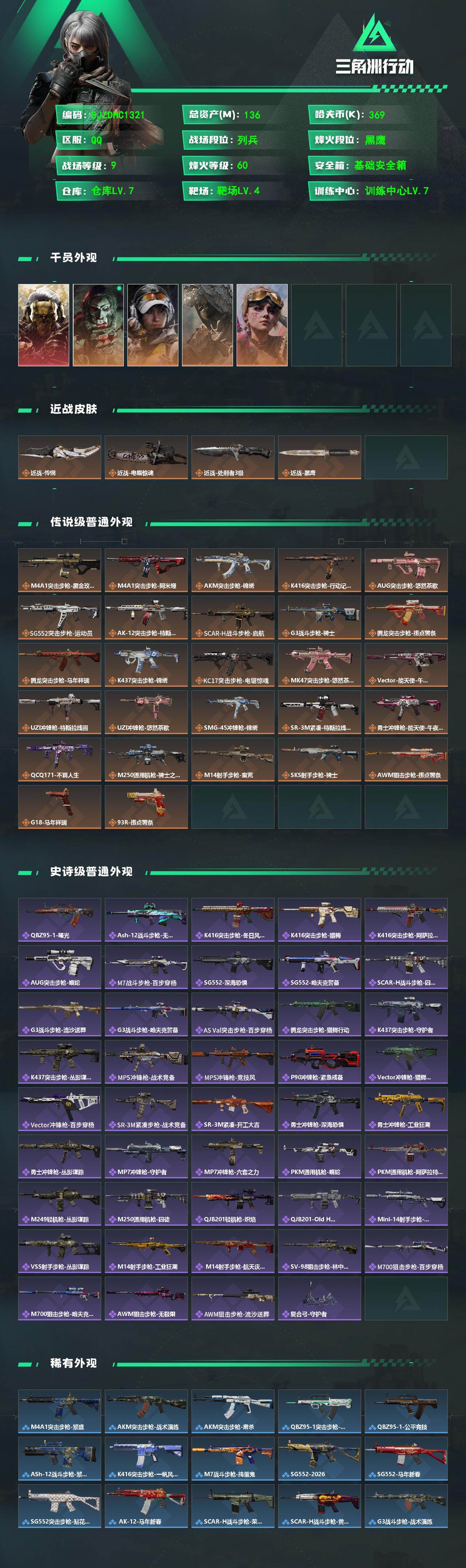 SJZQM4110187三角洲行动账号详情图3