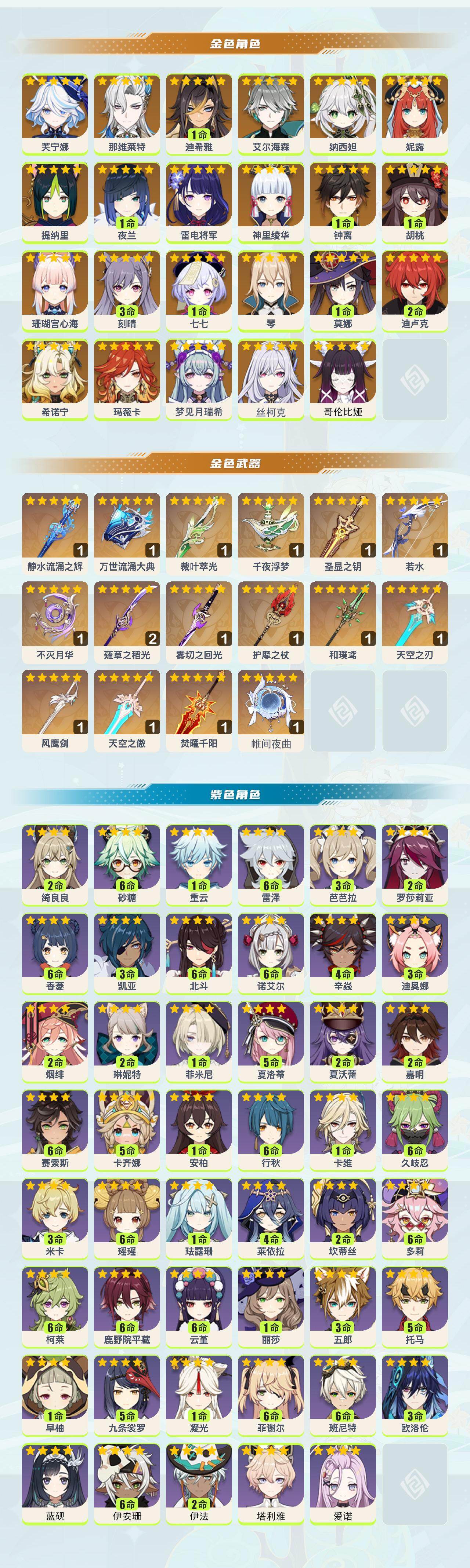 YSEY44187原神账号详情图2