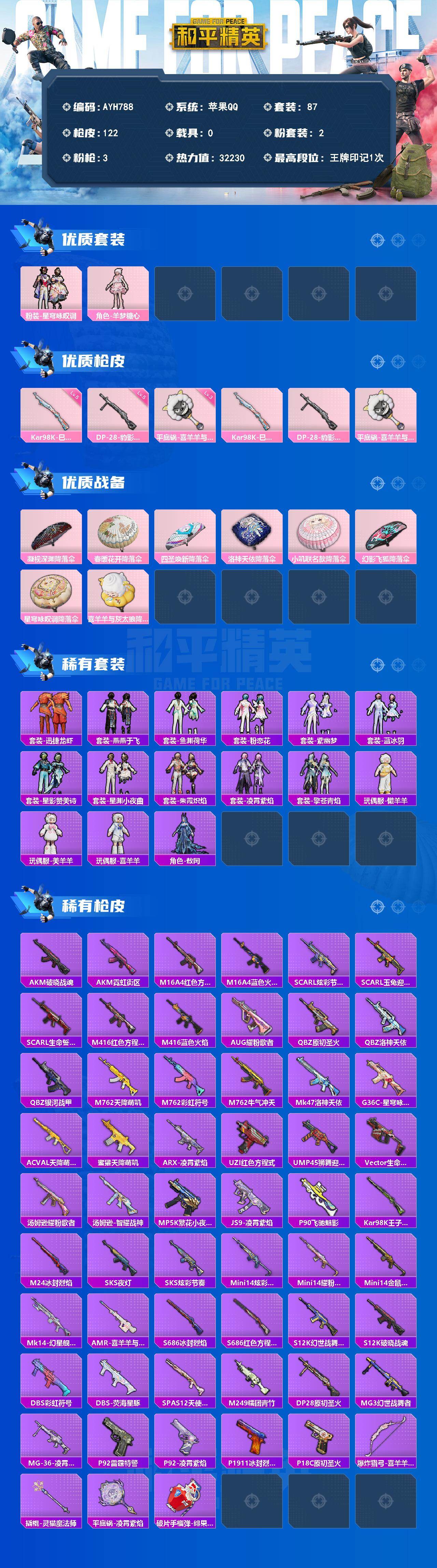 HPLE4161021和平精英账号详情图2