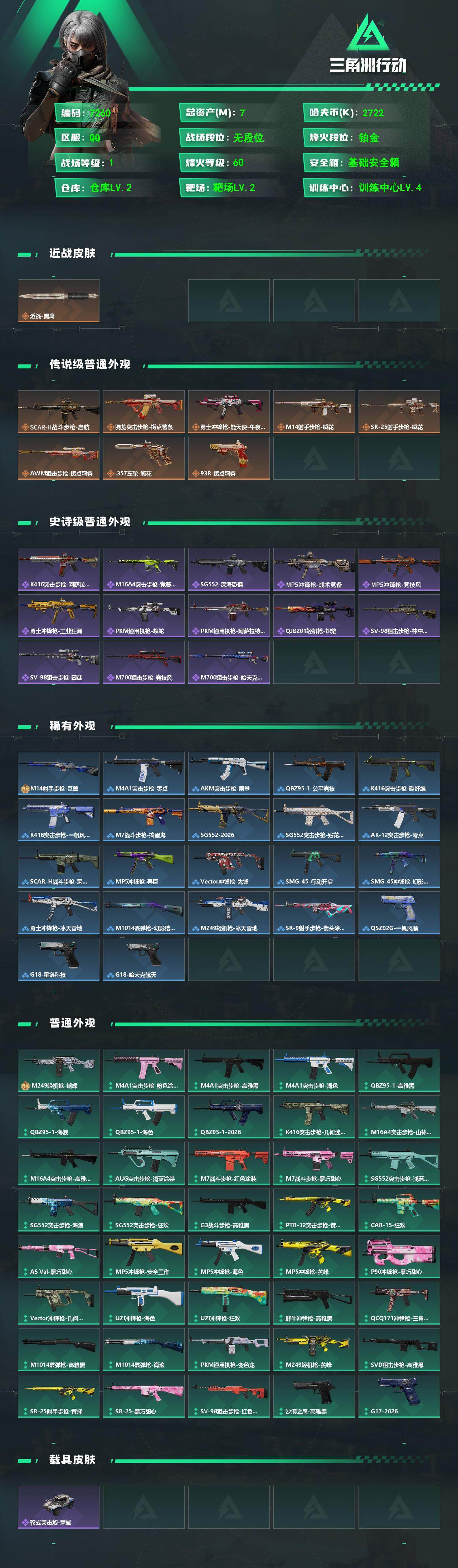 SJZCMW498267三角洲行动账号详情图2