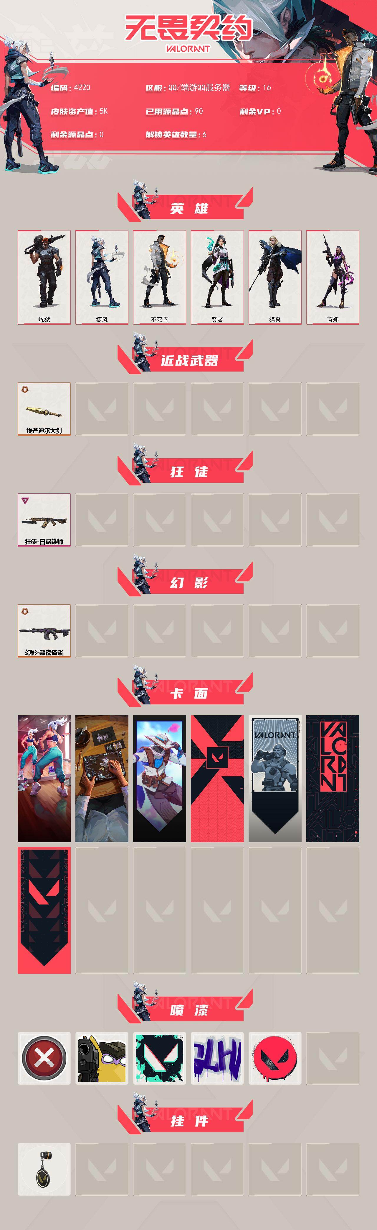 WWQXL432164无畏契约账号详情图2