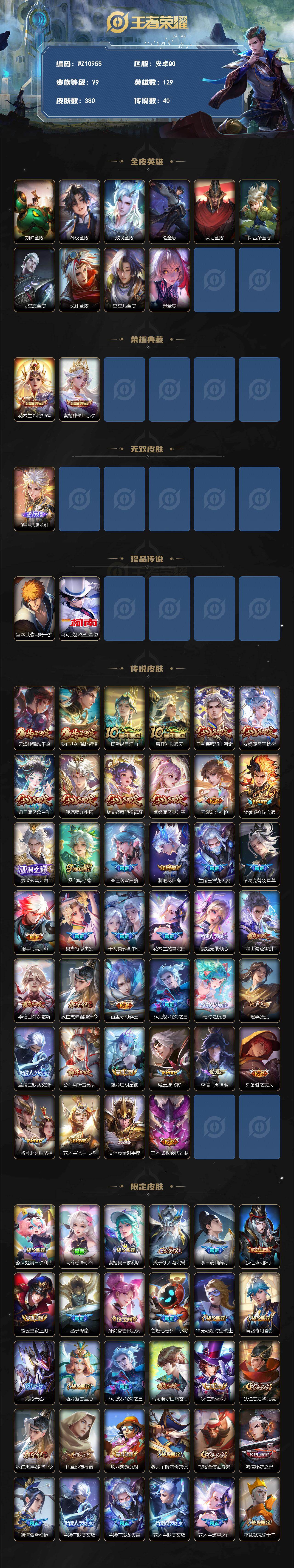 WZXS4305863王者荣耀账号详情图2