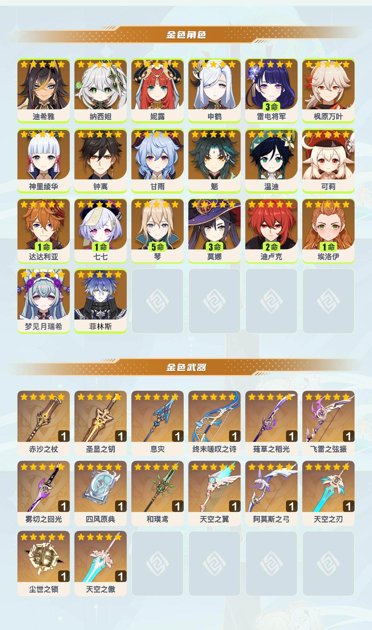 YSEY44136原神账号详情图3