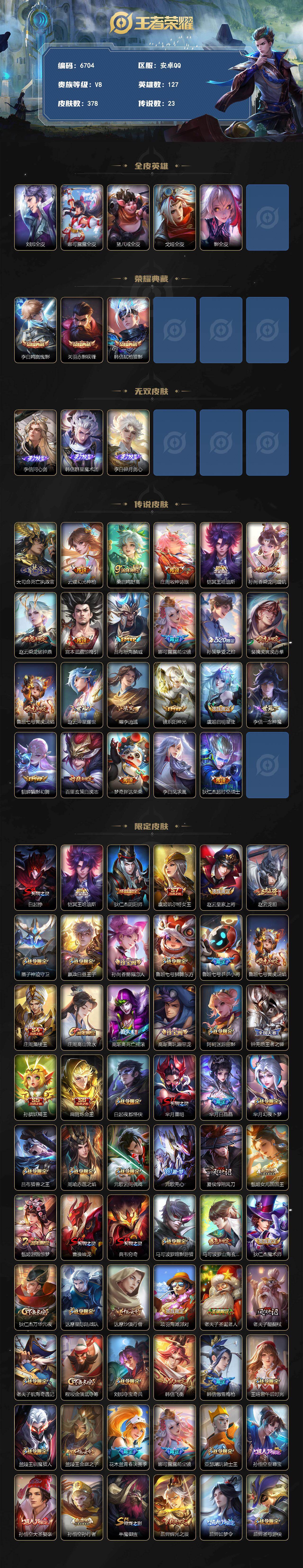 WZLX4282232王者荣耀账号详情图2