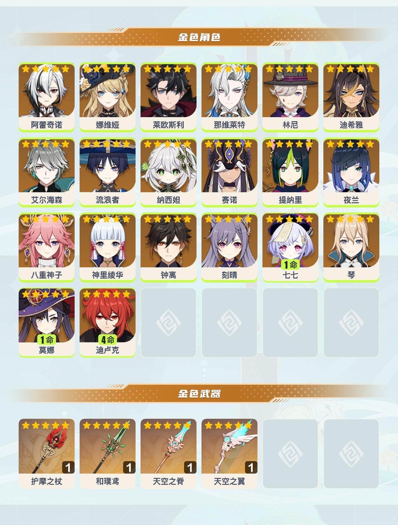 YSEY44155原神账号详情图3 YSEY44155原神账号详情图3