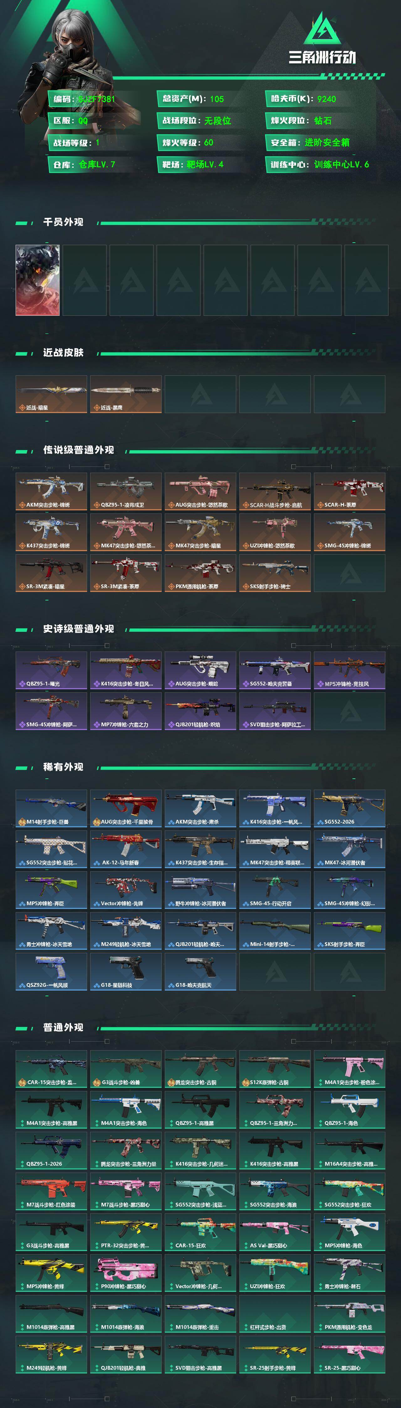 SJZQM489640三角洲行动账号详情图3