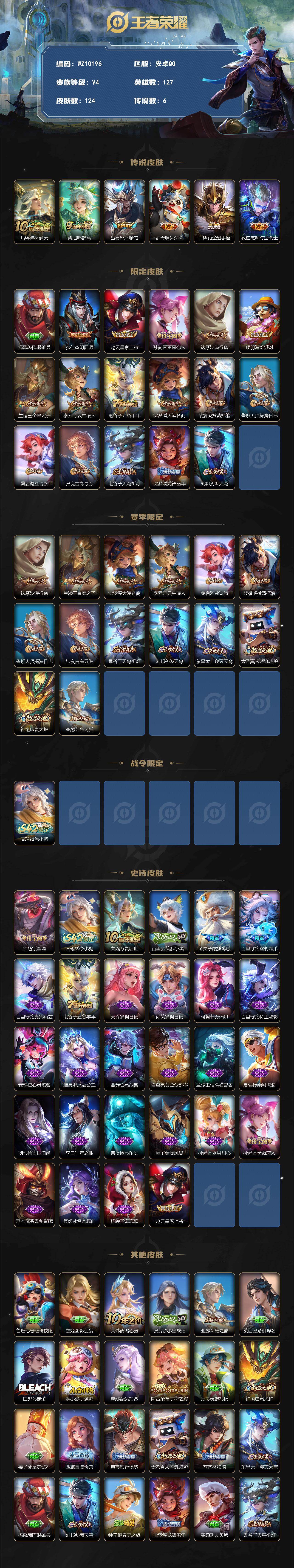 WZXS4283776王者荣耀账号详情图2