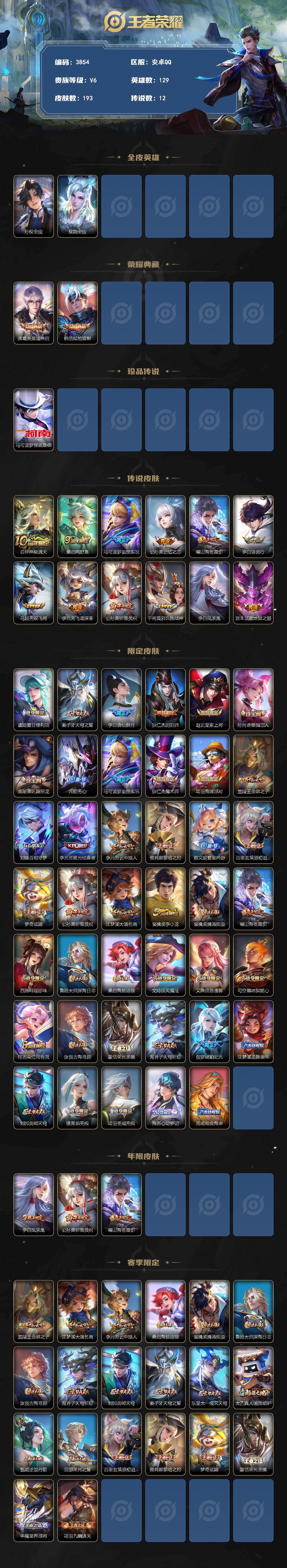 WZLX4285303王者荣耀账号详情图2