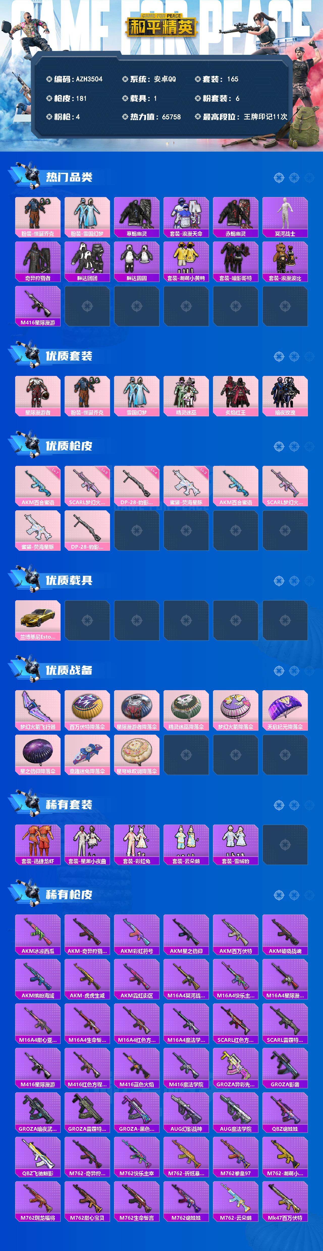 HPQM4162858和平精英账号详情图3