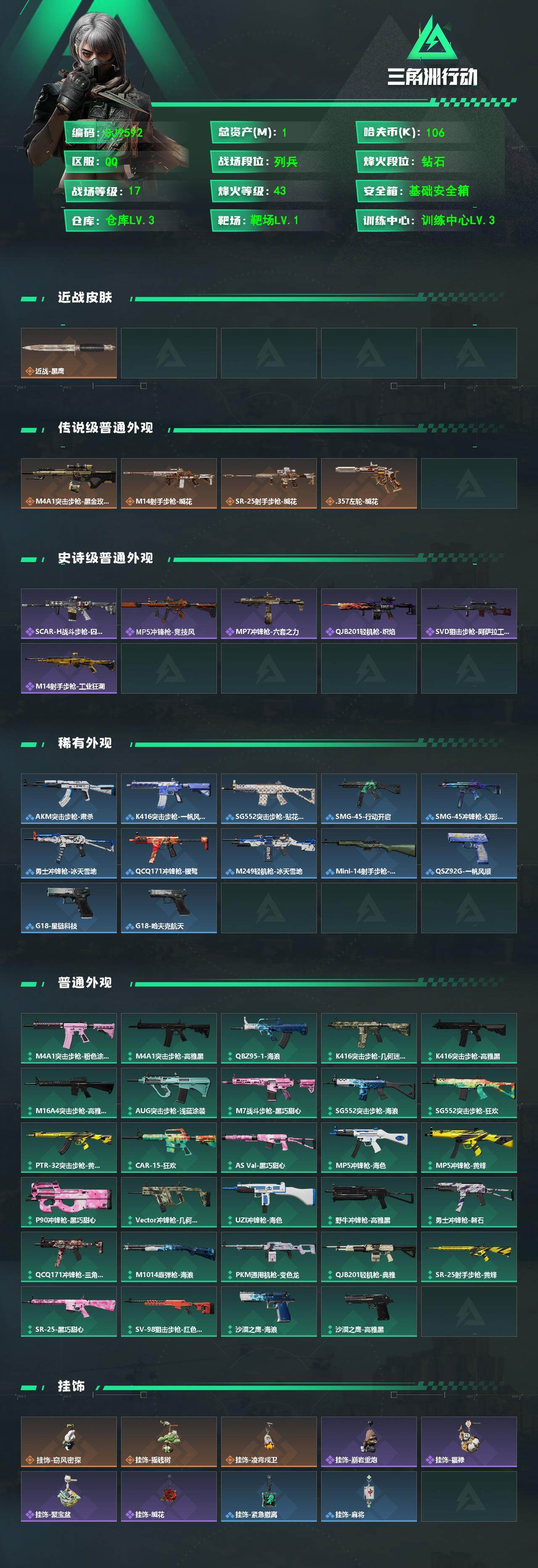 SJZEY489583三角洲行动账号详情图2