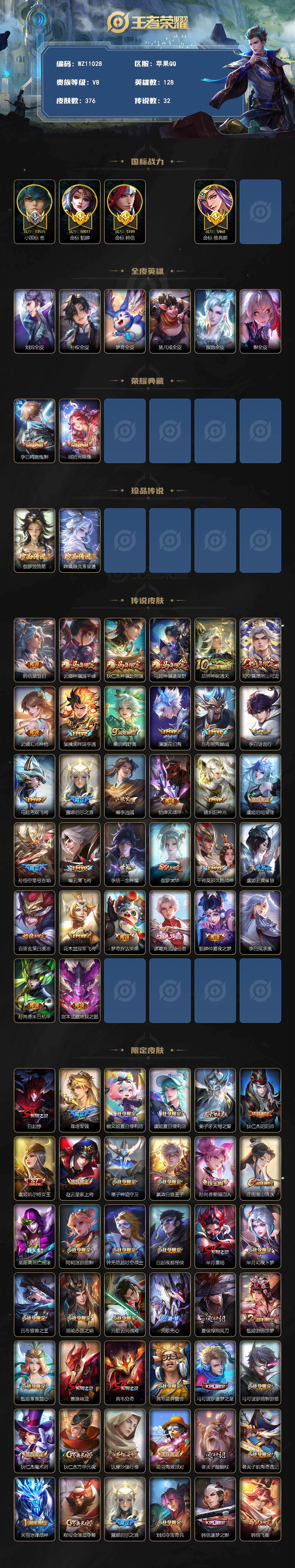 WZXS4308962王者荣耀账号详情图2