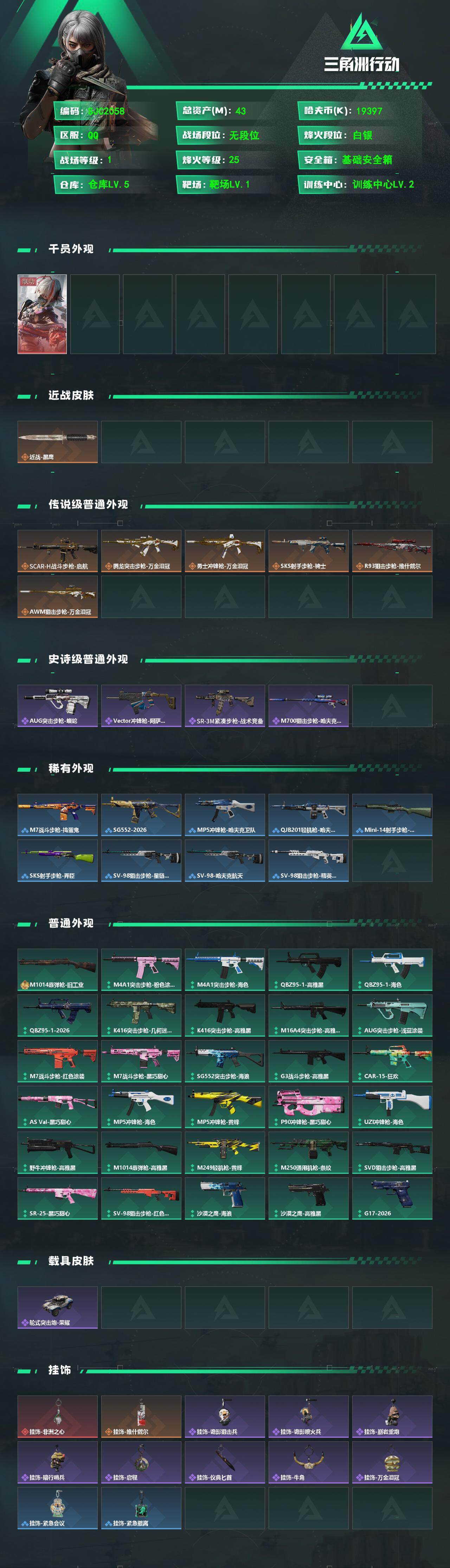 SJZEY490157三角洲行动账号详情图2