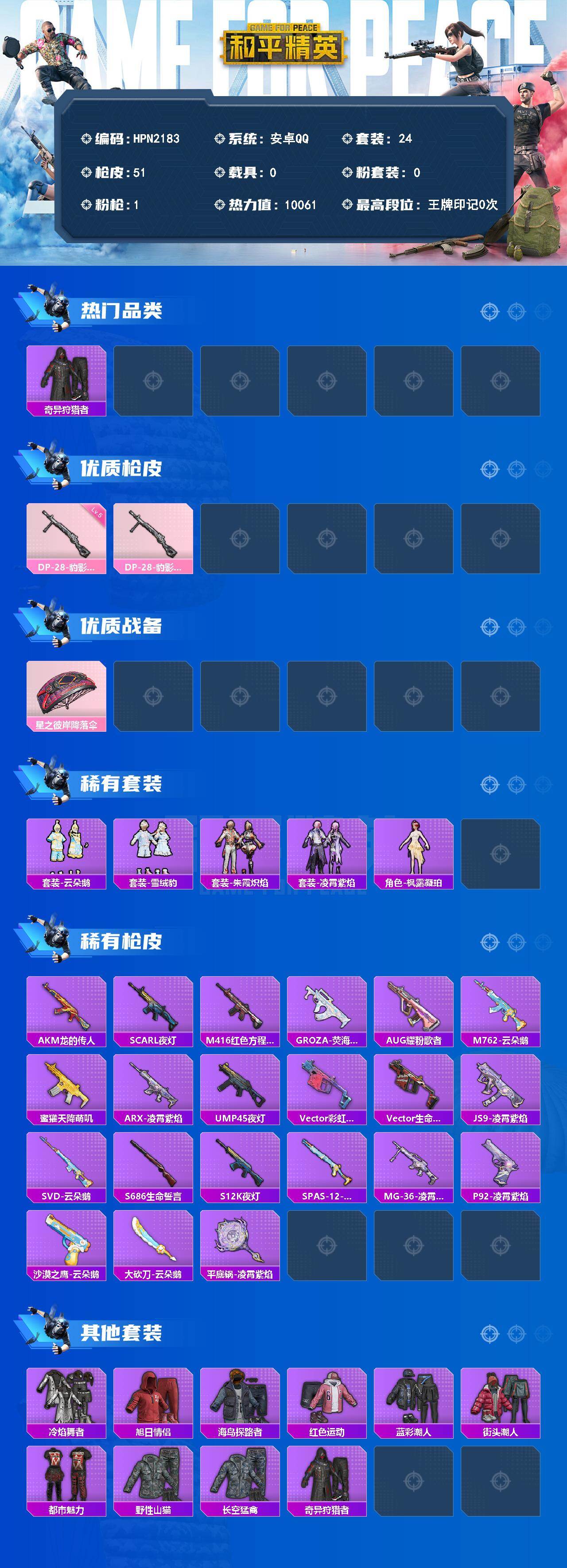 HPEY4162973和平精英账号详情图2