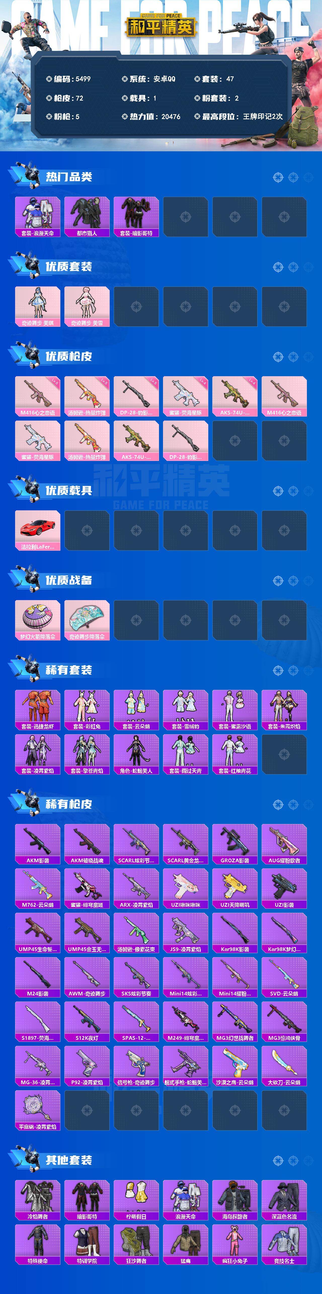 HPLX4162263和平精英账号详情图2