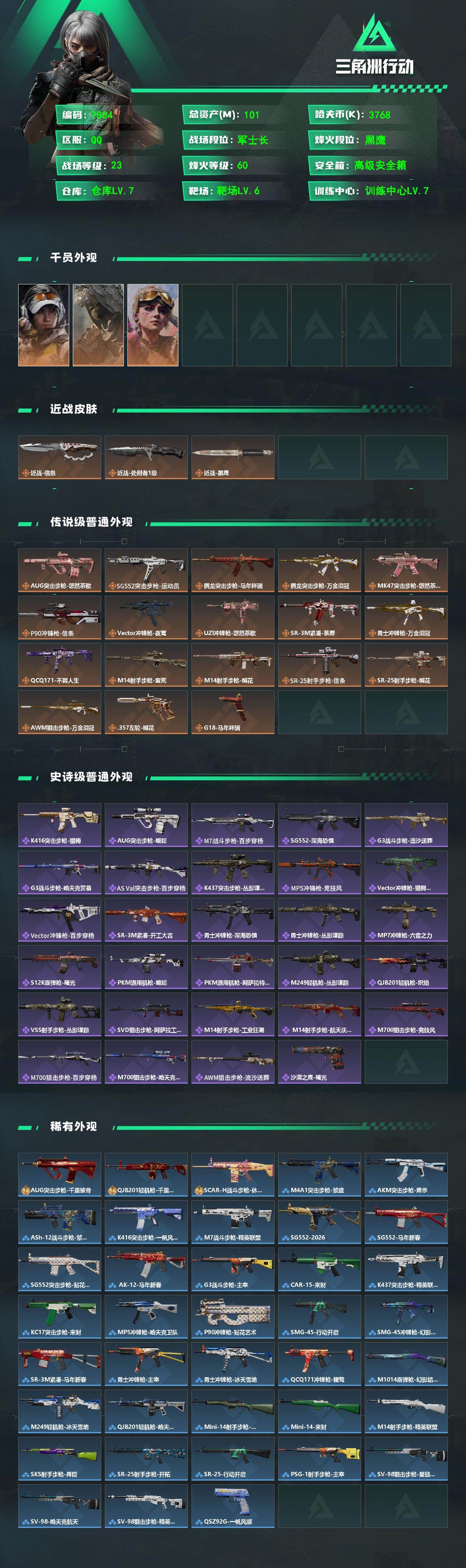 SJZCMW4100167三角洲行动账号详情图2 SJZCMW4100167三角洲行动账号详情图2