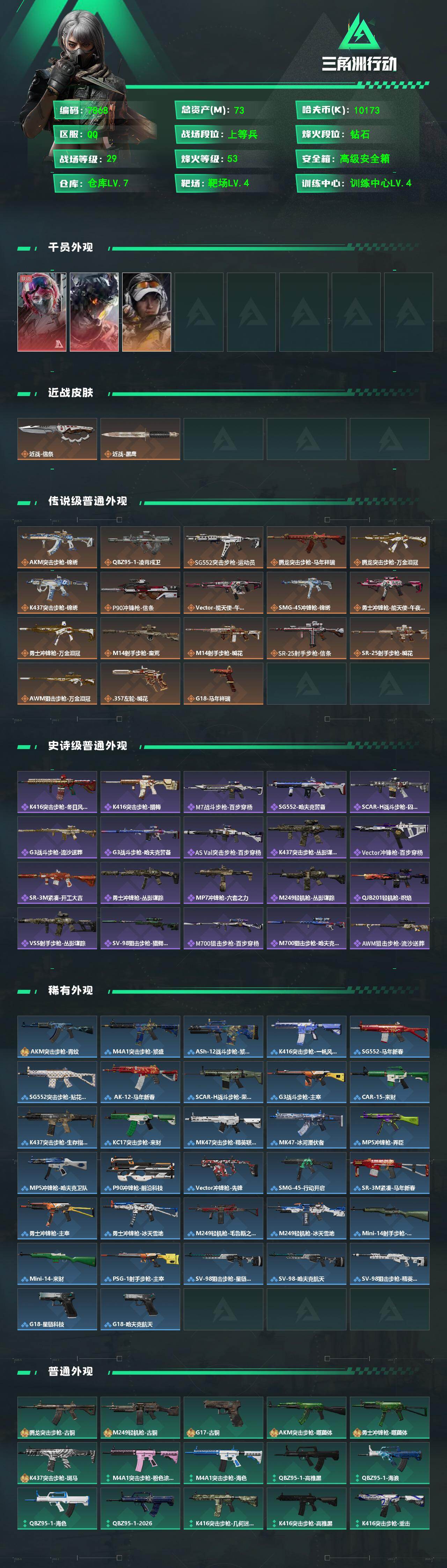 SJZCMW4100185三角洲行动账号详情图2