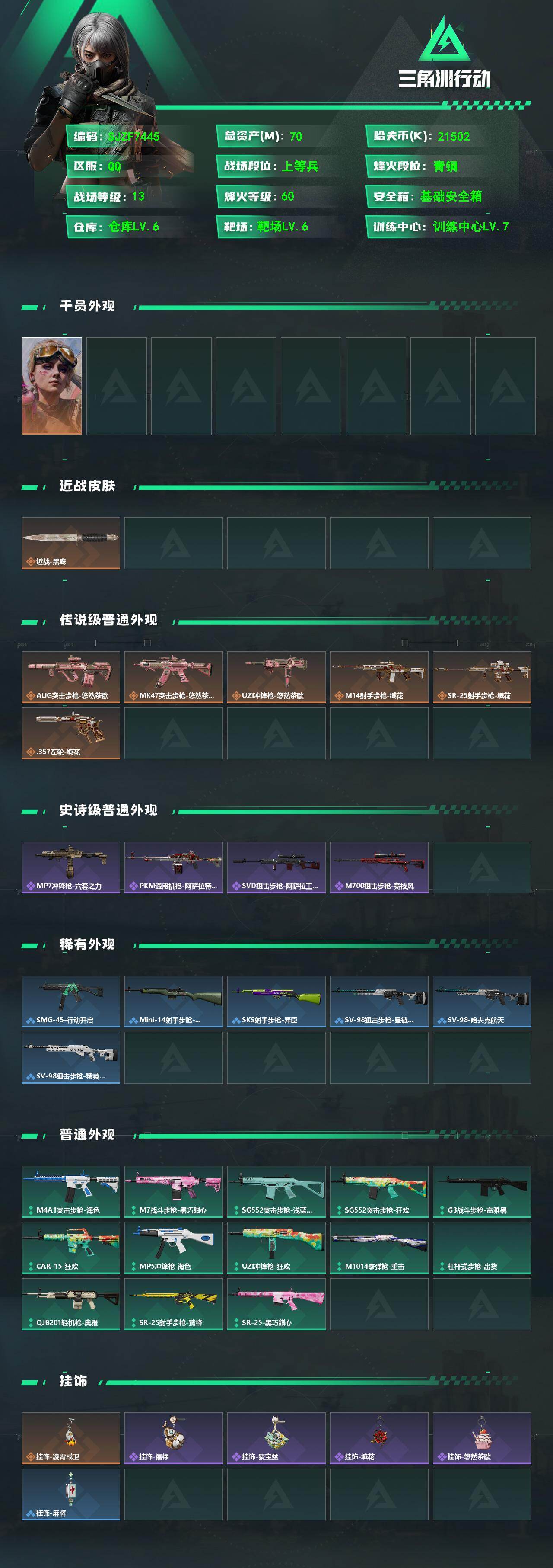 SJZEY490354三角洲行动账号详情图2