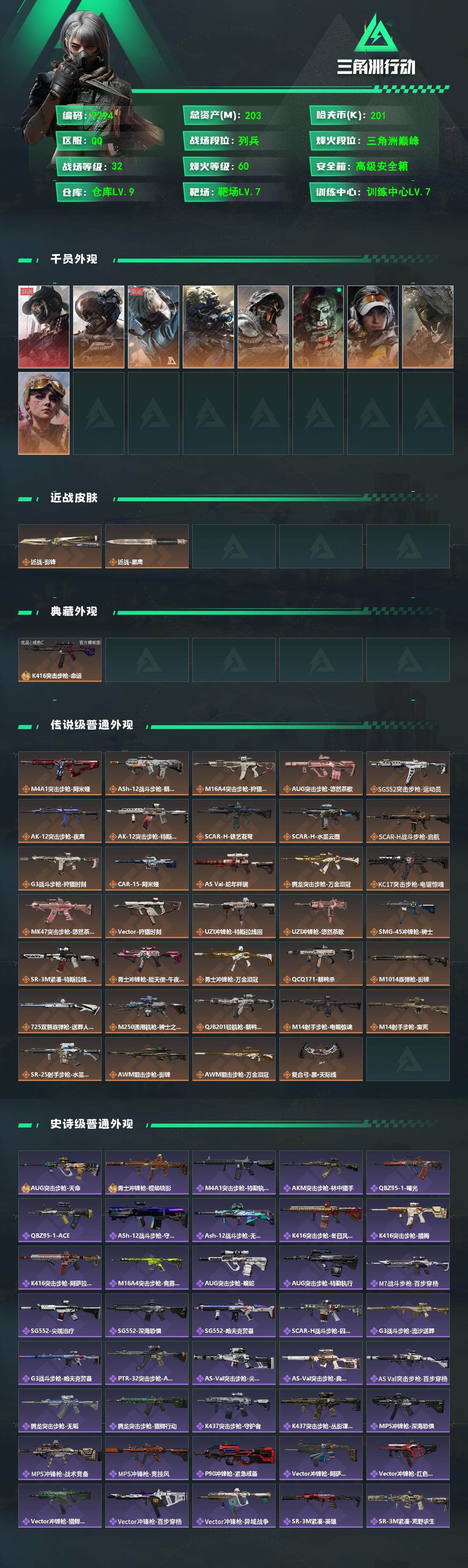 SJZCMW4100372三角洲行动账号详情图2