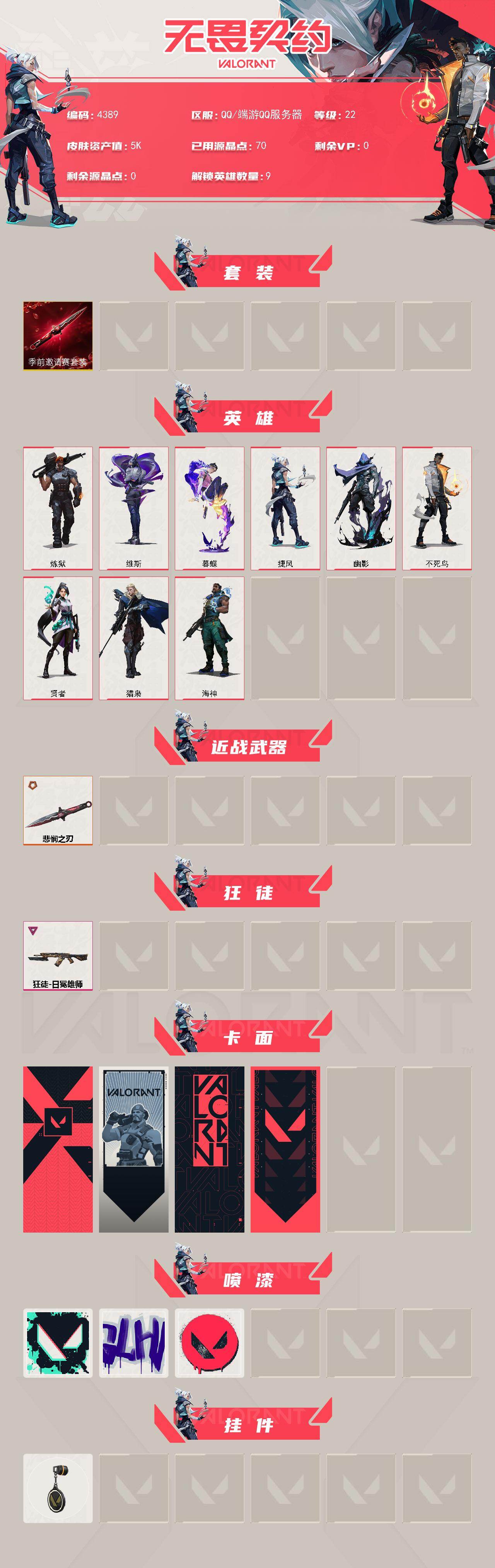 WWQXL428747无畏契约账号详情图2