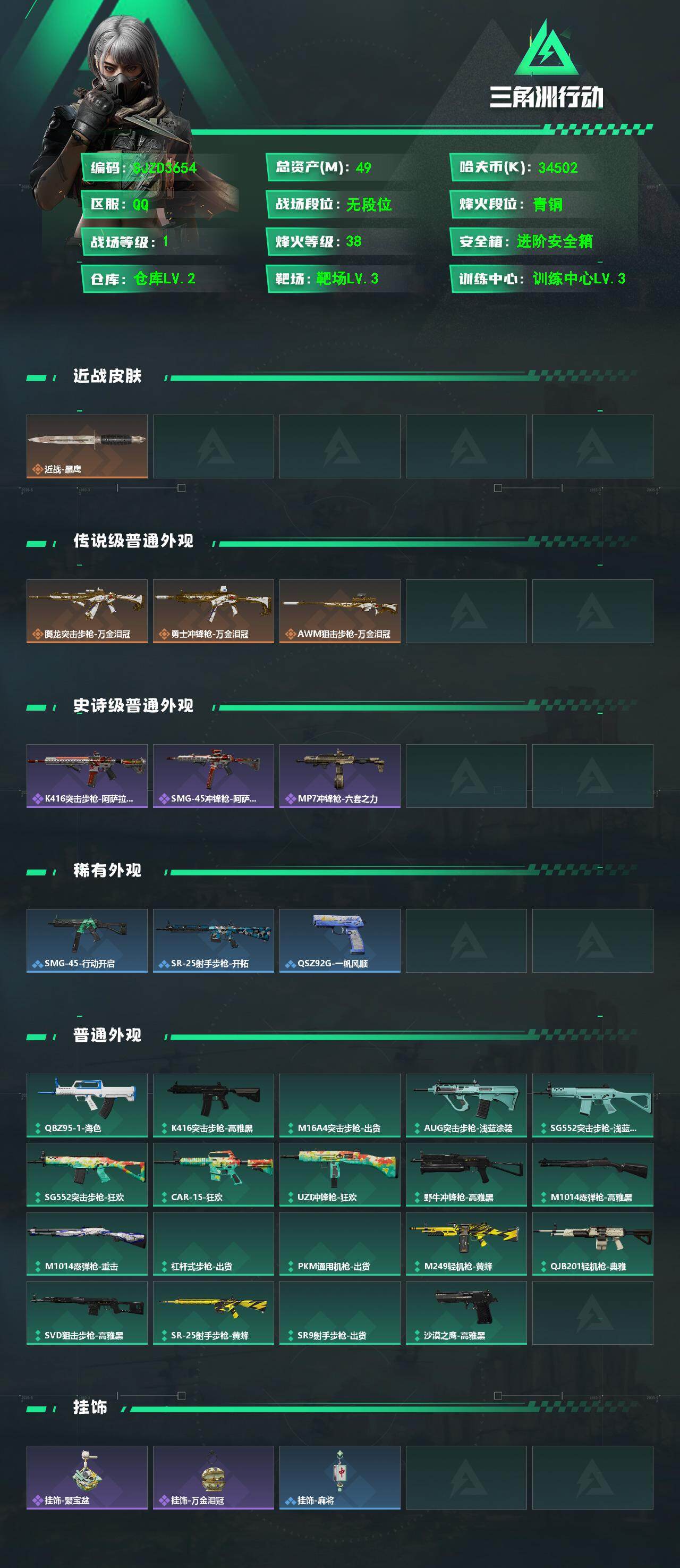 SJZEY490942三角洲行动账号详情图2