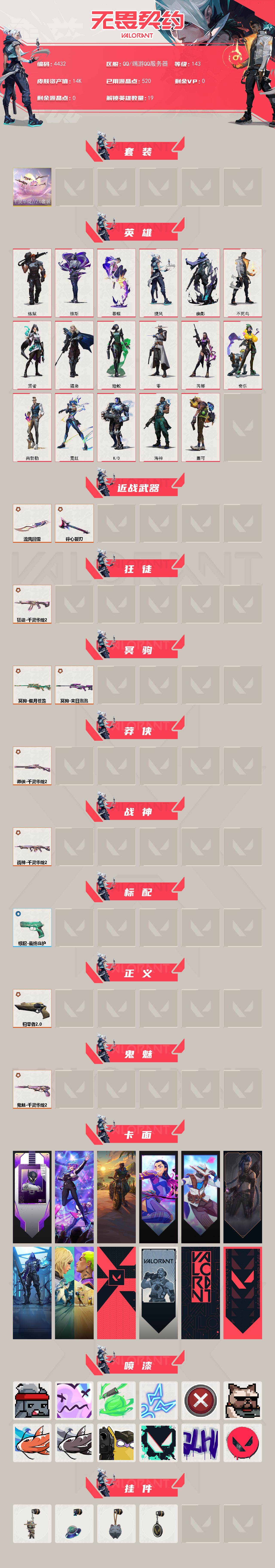 WWQXL428722无畏契约账号详情图2