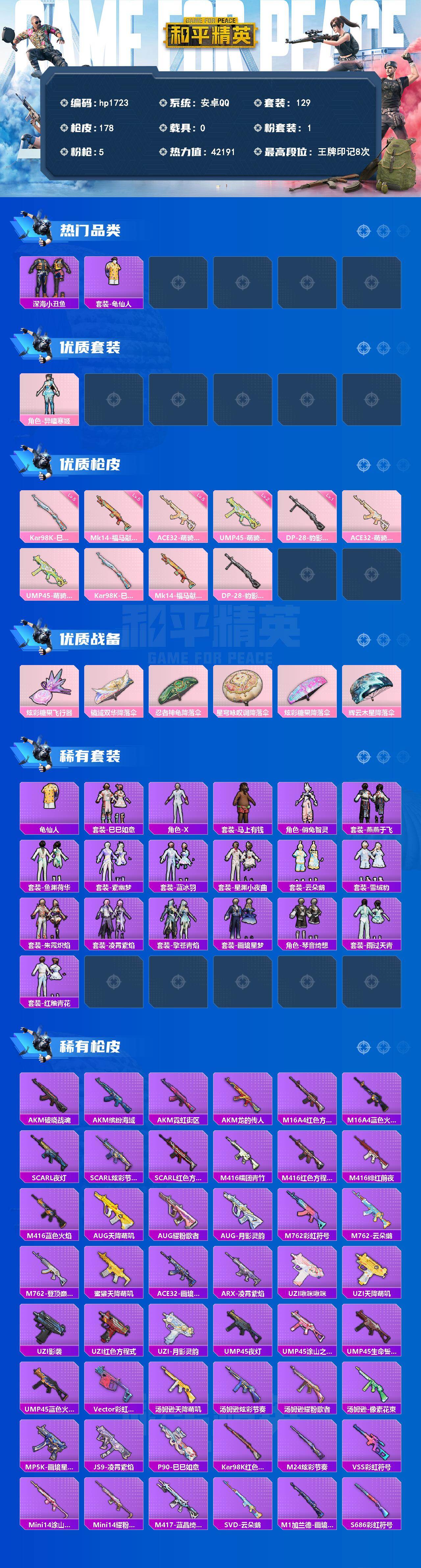 HPLX4162361和平精英账号详情图2