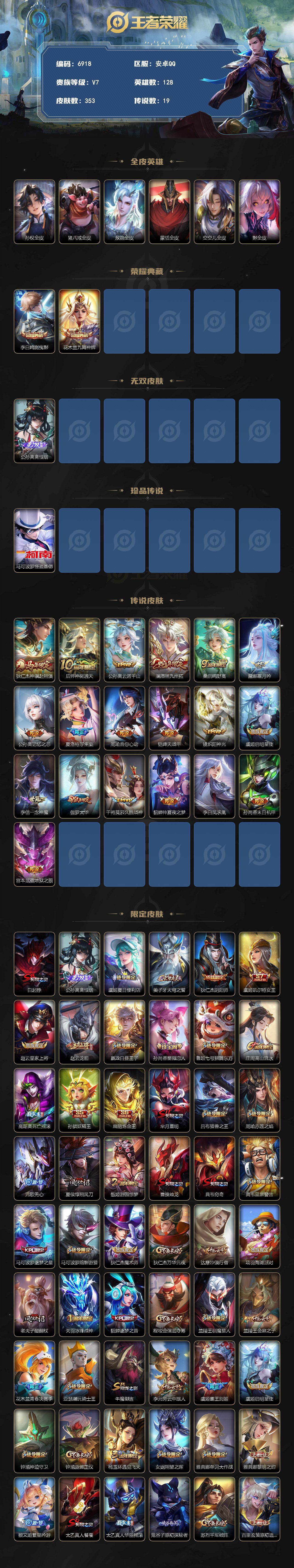 WZLX4287056王者荣耀账号详情图2