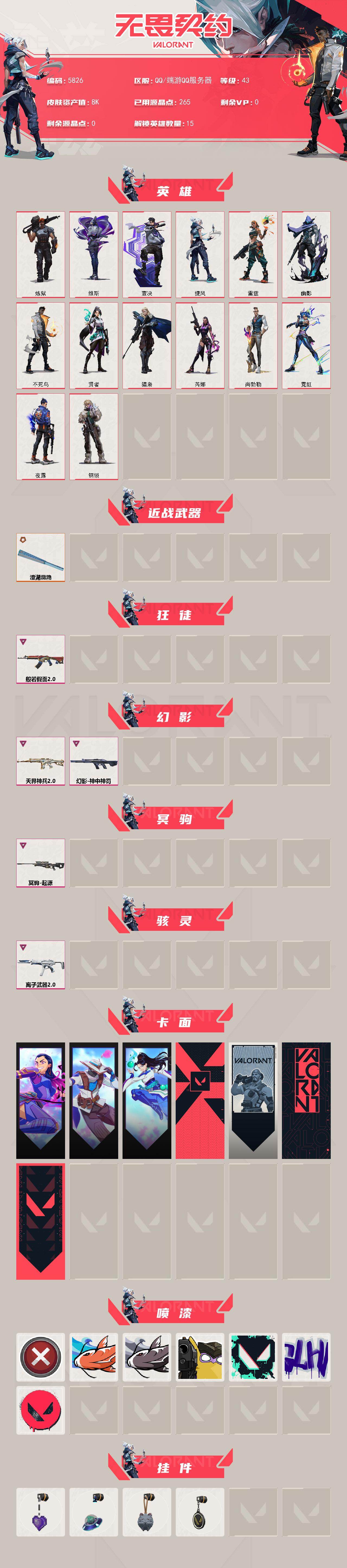 WWQLX428980无畏契约账号详情图2