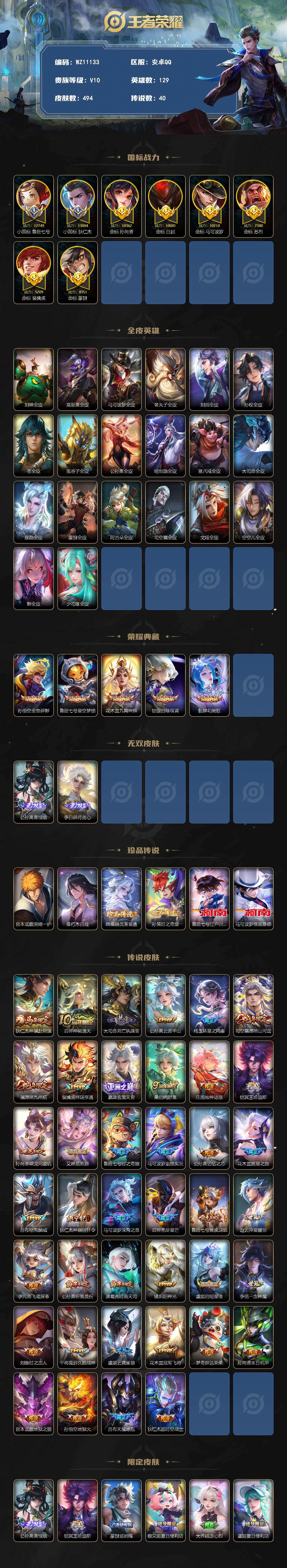 WZCMW4332715王者荣耀账号详情图2