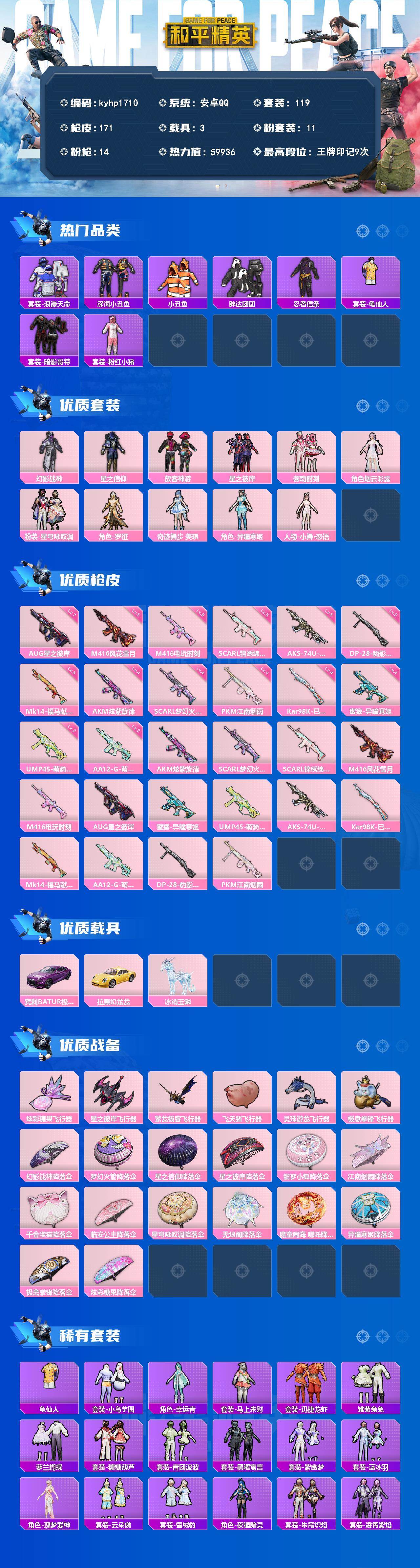 HPLX4162907和平精英账号详情图2