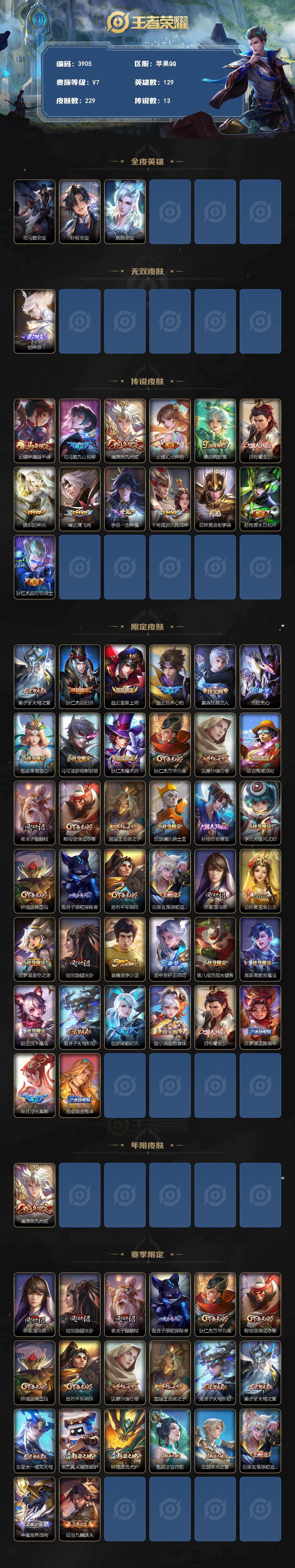 WZLX4288127王者荣耀账号详情图2