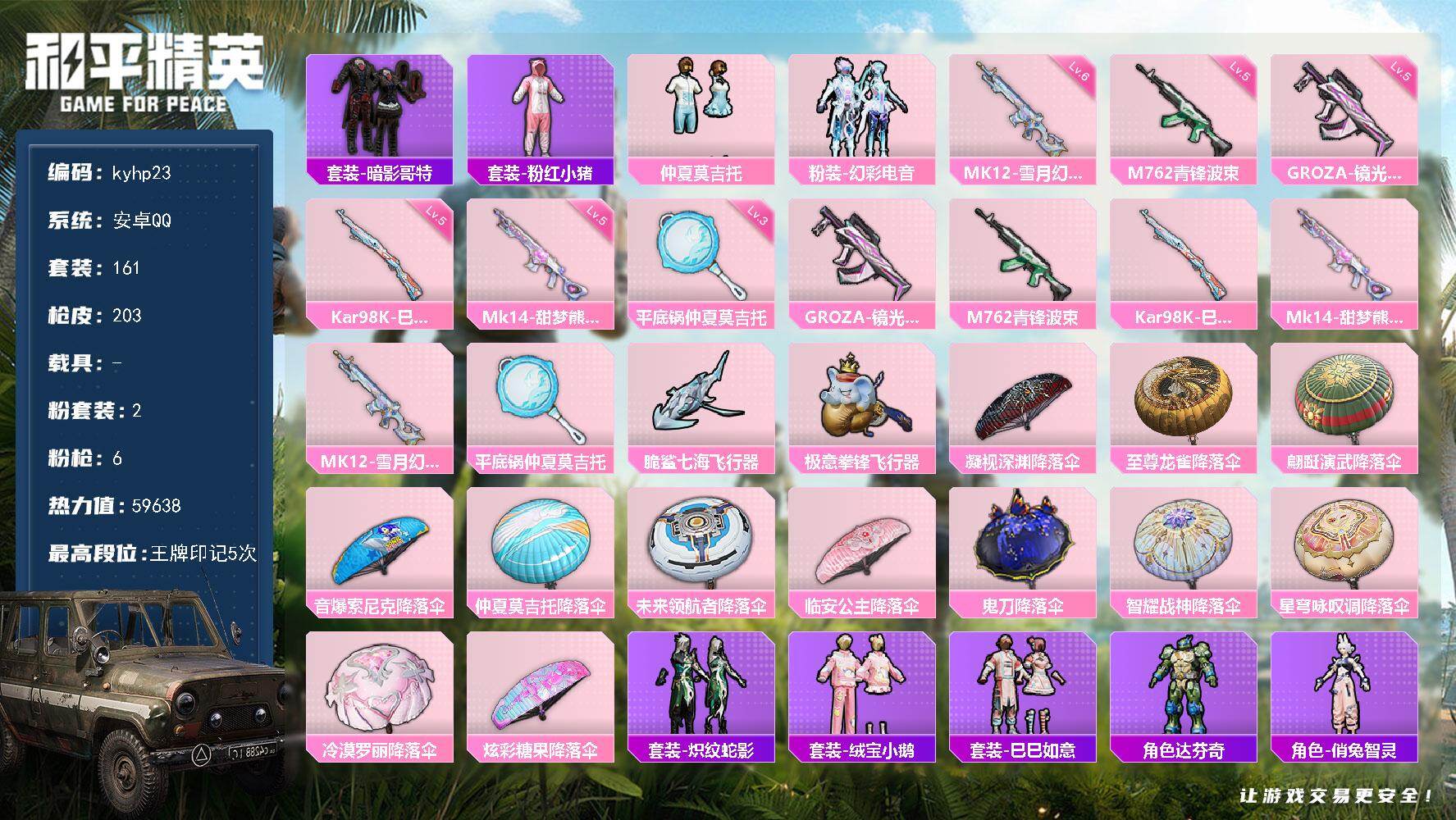 HPLX4163263和平精英账号详情图9