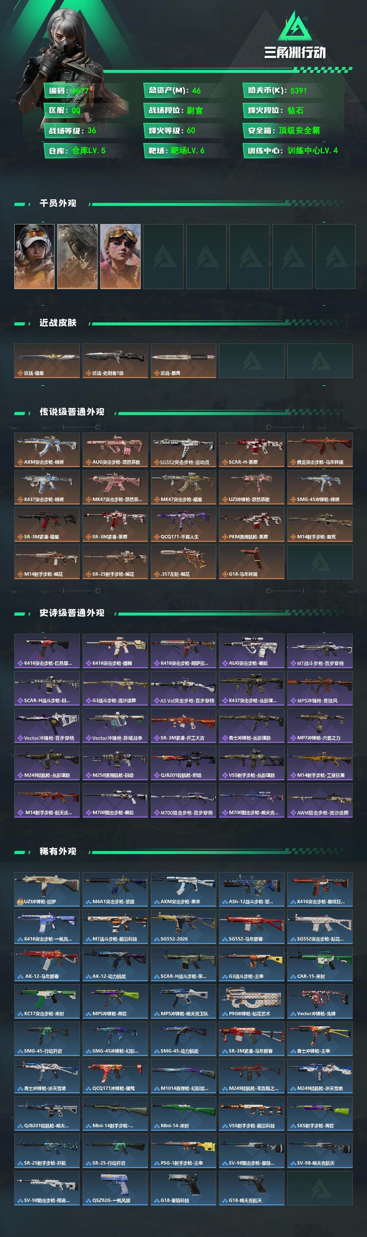 SJZPX491814三角洲行动账号详情图4