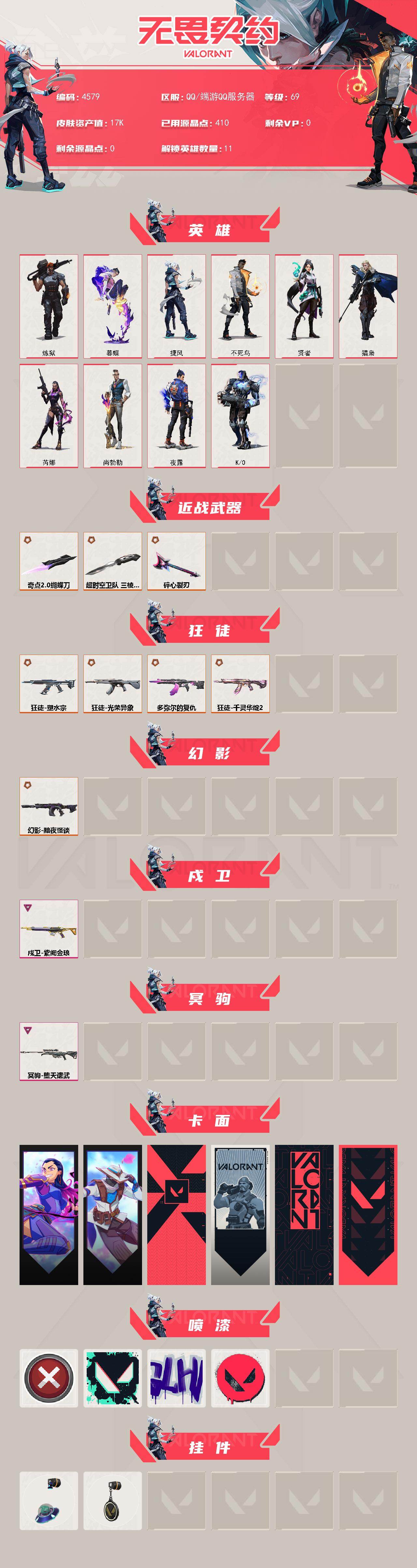 WWQXL429041无畏契约账号详情图2