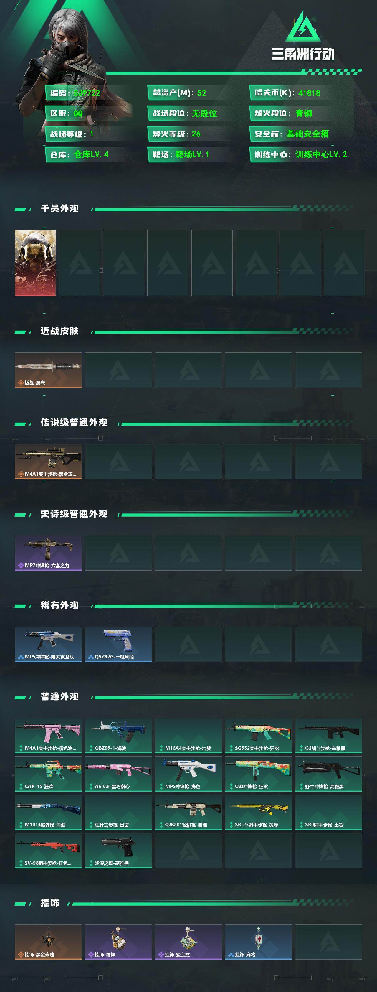 SJZEY492426三角洲行动账号详情图2