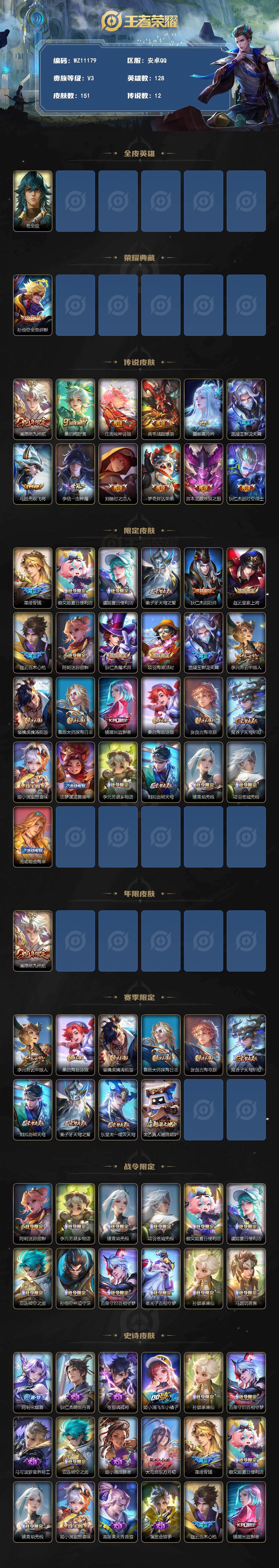 WZCMW4334375王者荣耀账号详情图2