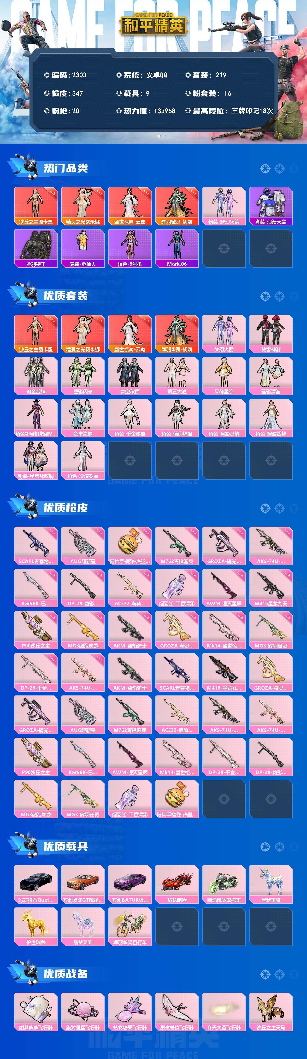 HPLX4163453和平精英账号详情图2