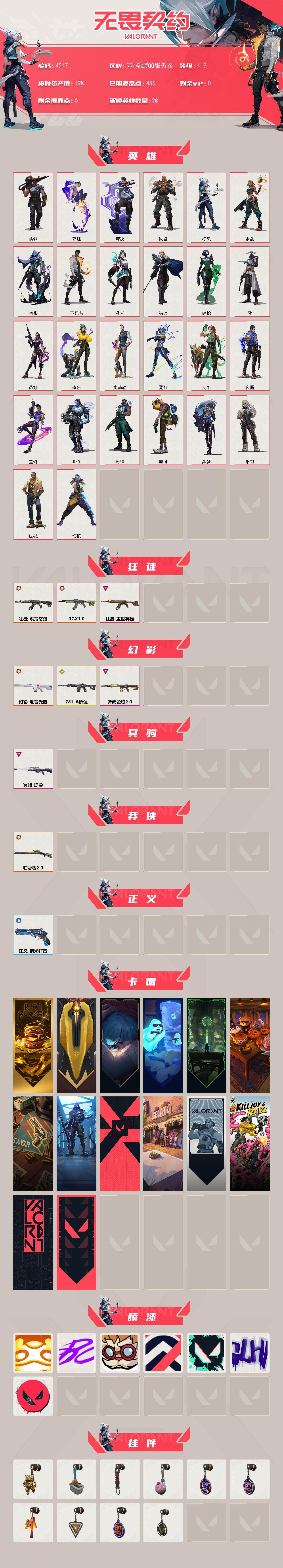 WWQXL428959无畏契约账号详情图2 WWQXL428959无畏契约账号详情图2