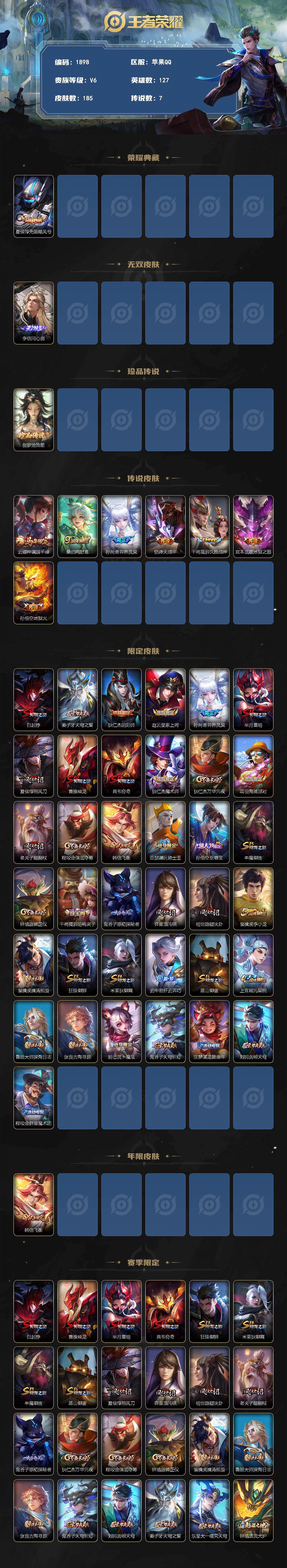 WZLX4289832王者荣耀账号详情图2