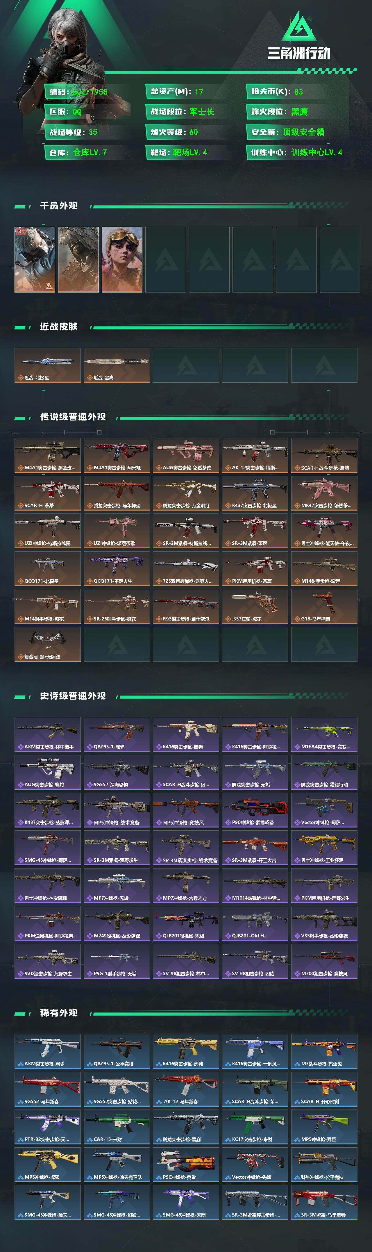 SJZEY492578三角洲行动账号详情图2