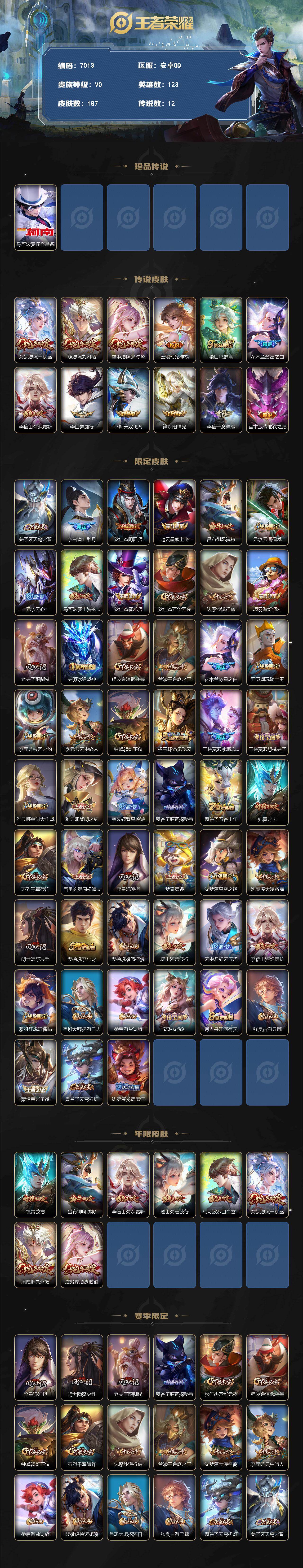 WZLX4289631王者荣耀账号详情图2