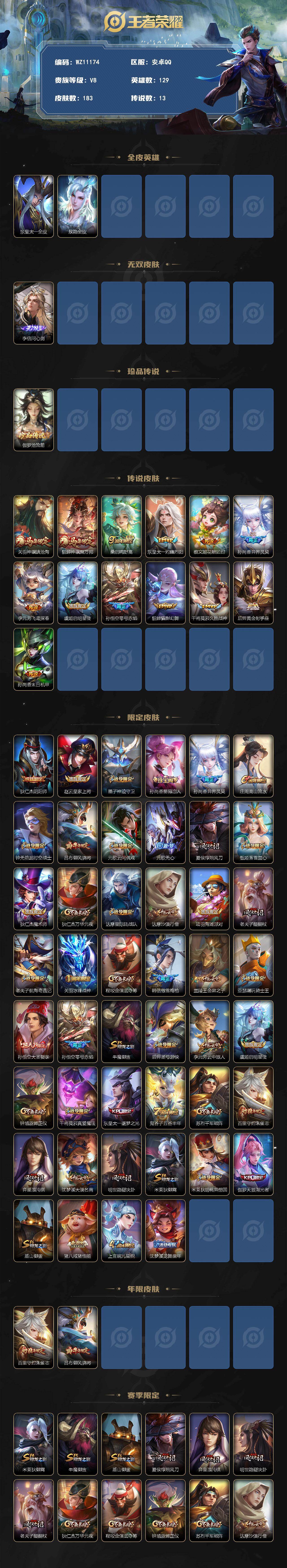 WZQM4315838王者荣耀账号详情图3