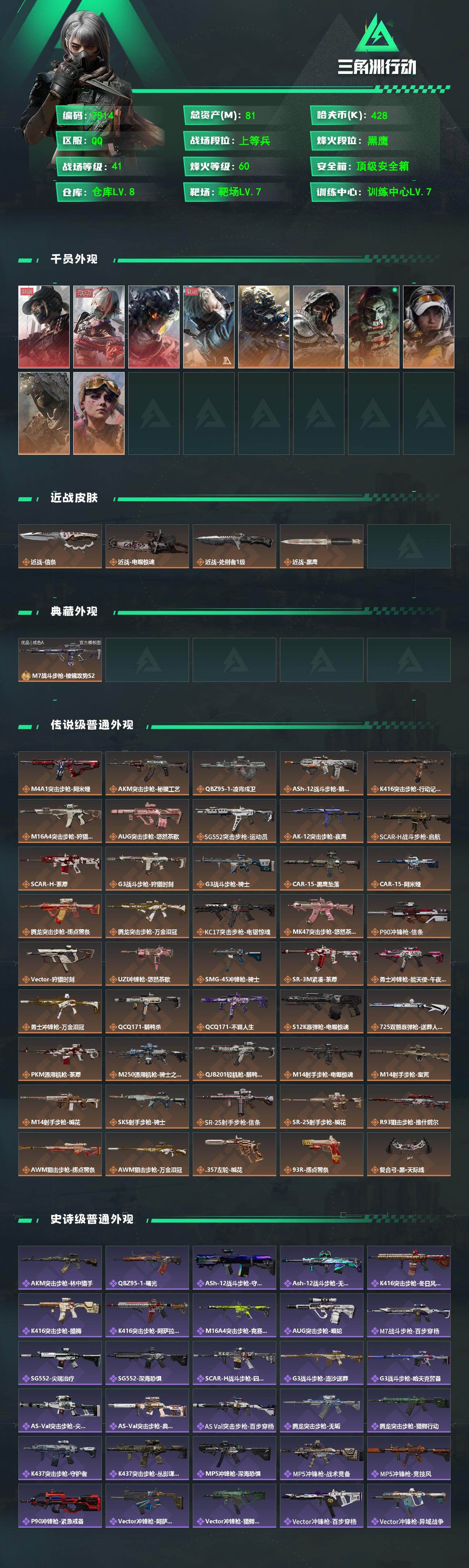 SJZCMW4102656三角洲行动账号详情图2