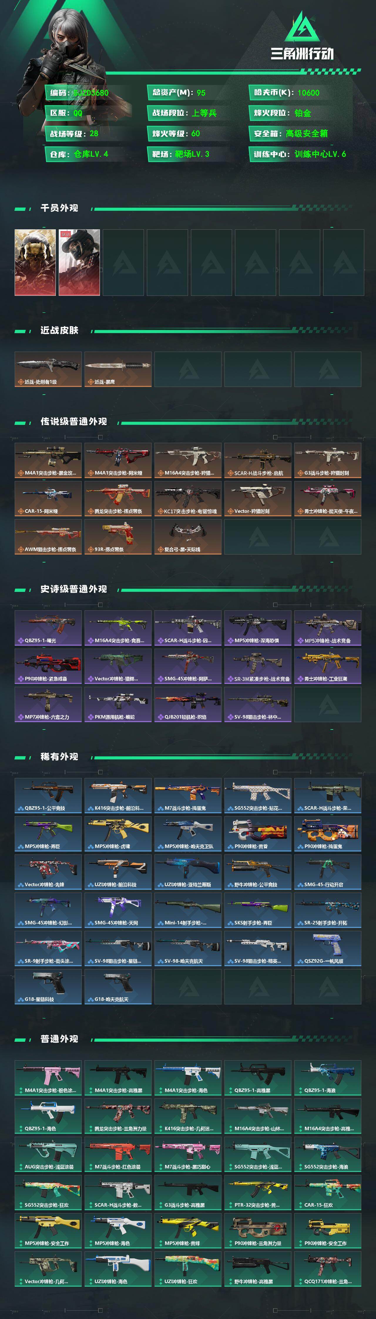 SJZQM495039三角洲行动账号详情图3