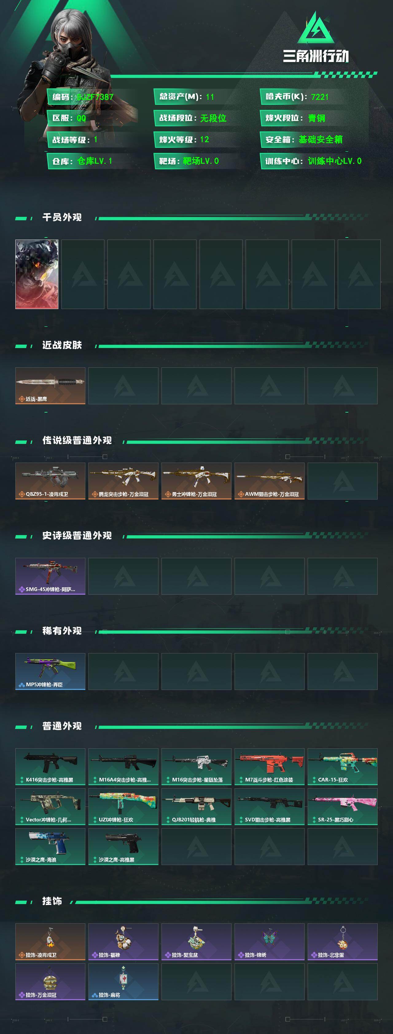 SJZEY495332三角洲行动账号详情图2