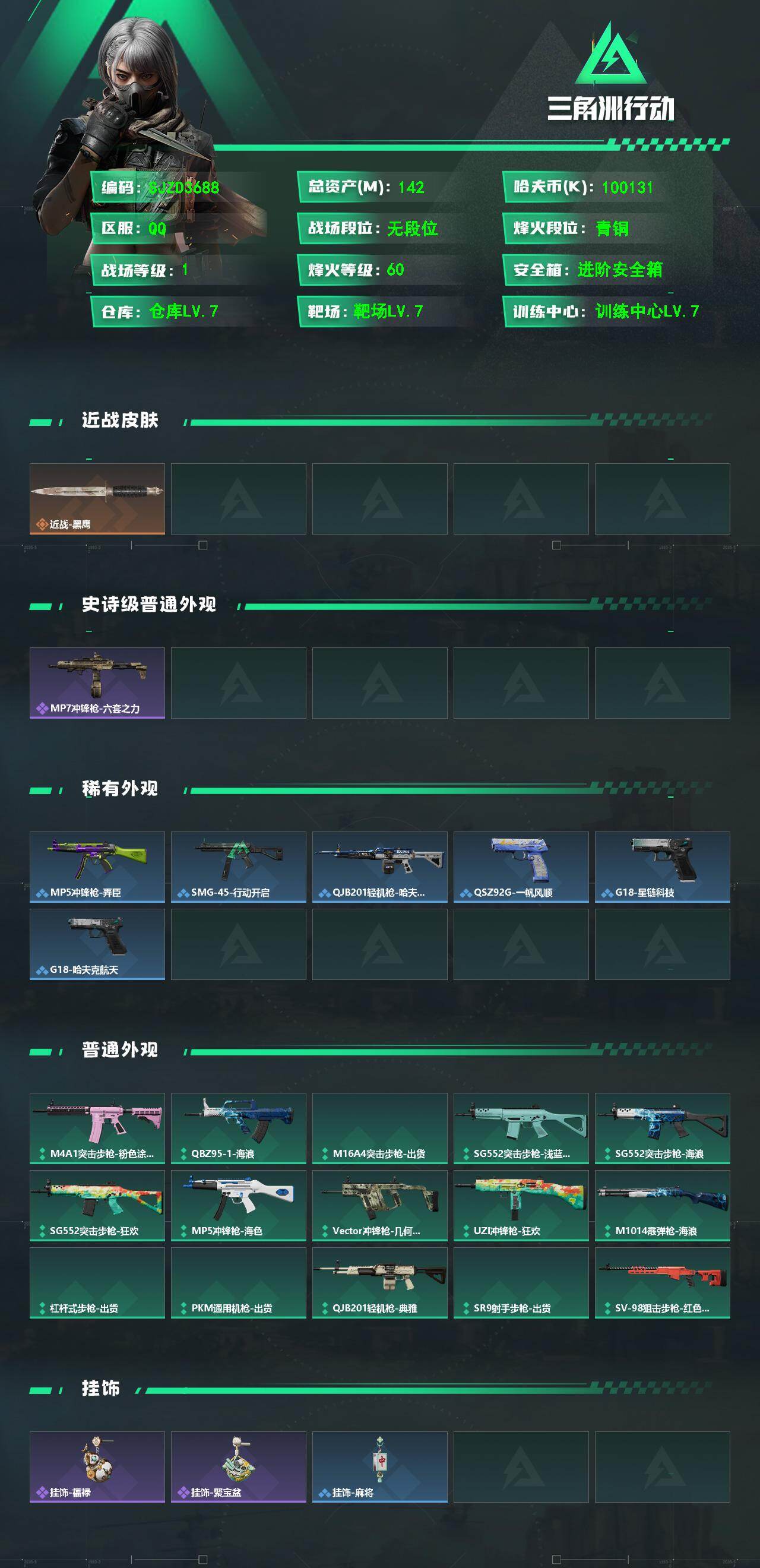 SJZQM492812三角洲行动账号详情图3