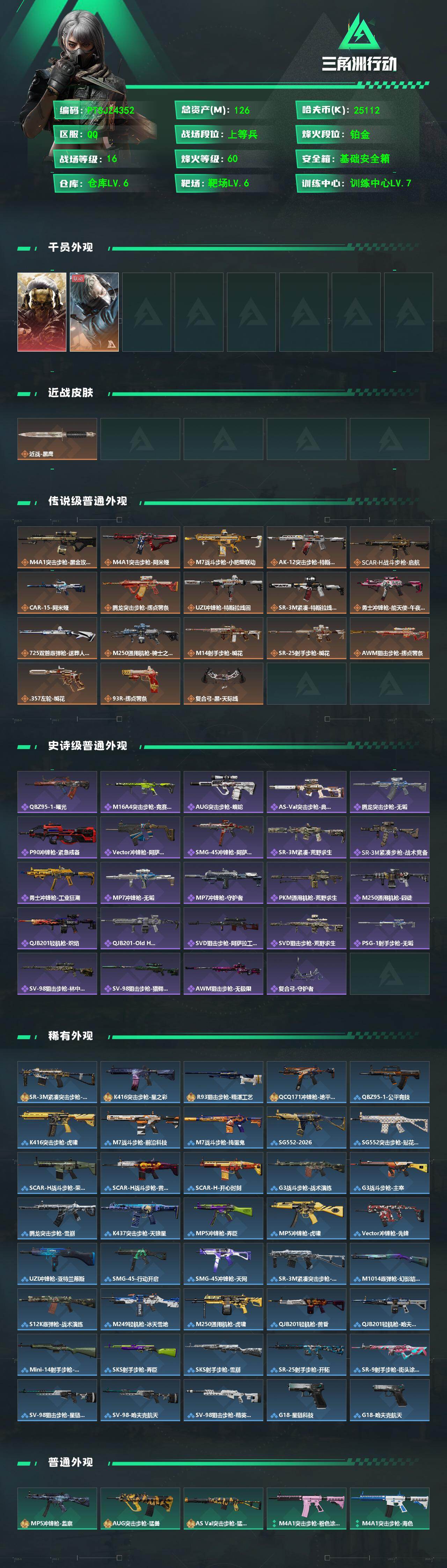 SJZQM493053三角洲行动账号详情图3