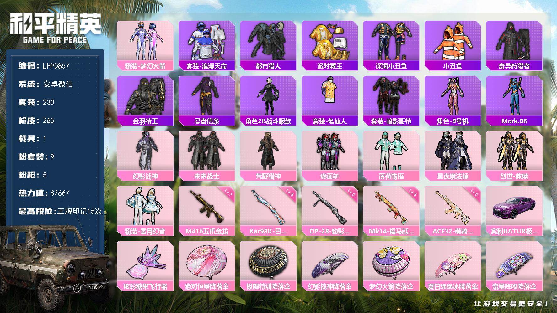 HPLX4164491和平精英账号详情图18