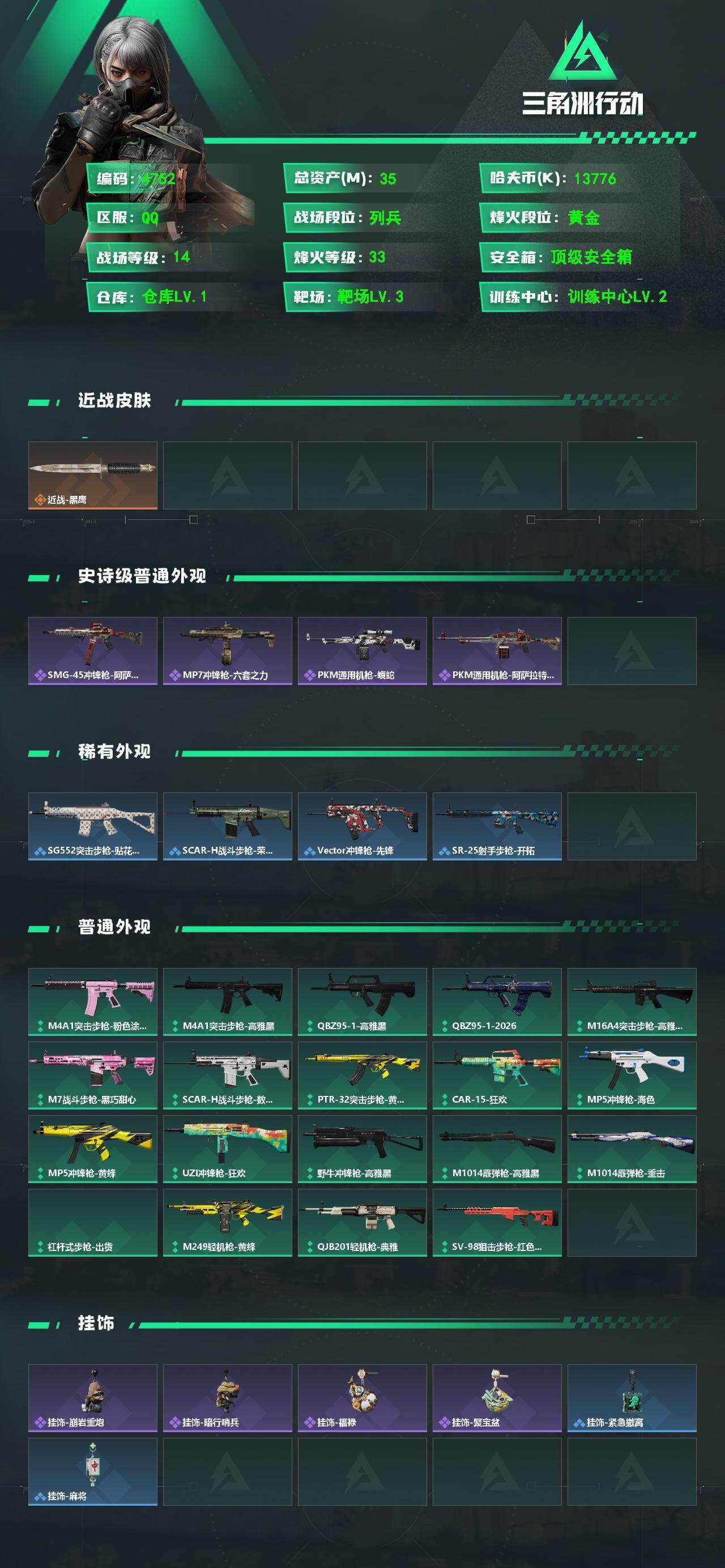 SJZPX492776三角洲行动账号详情图4